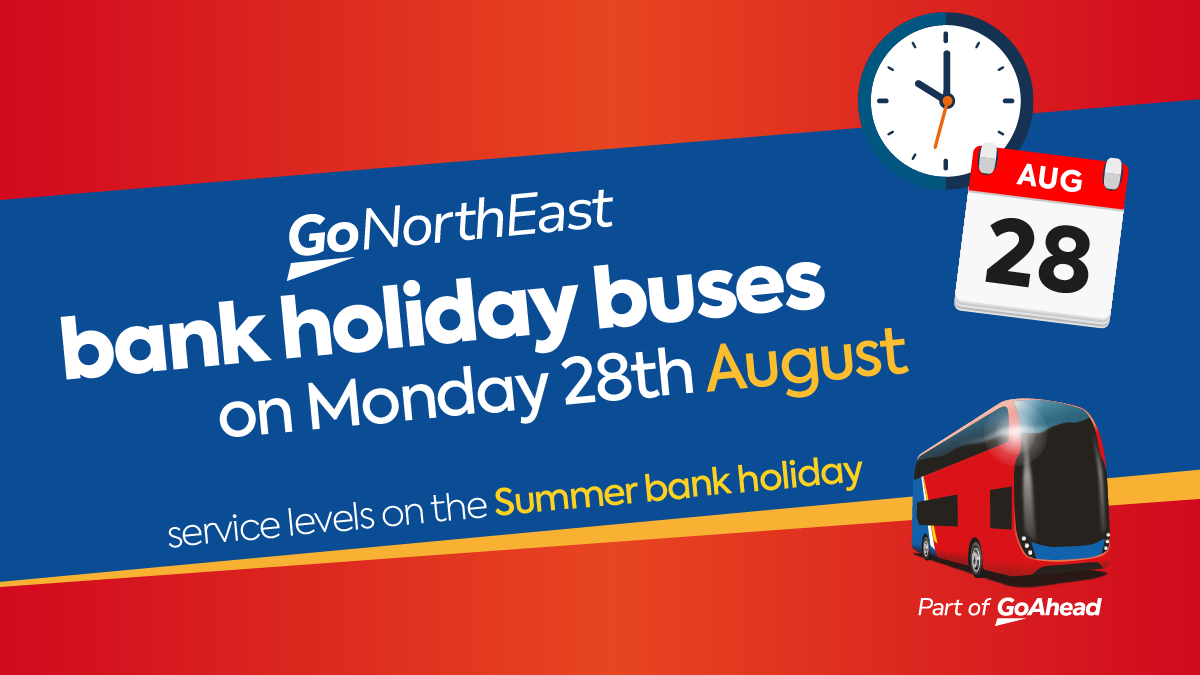 Summer Bank Holiday Buses 28 August 2023 Go North East